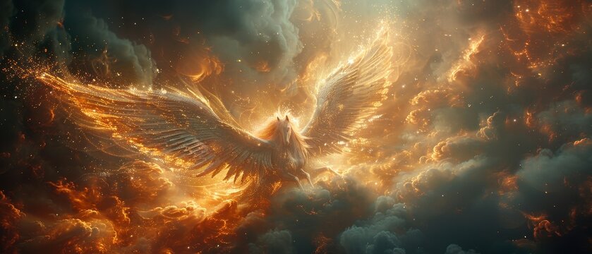 It symbolizes mythology, astro symbolism, digital businesses, fantasy fashions, beauty of the cosmos, magic animals and freedom.