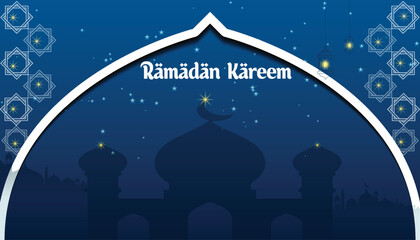 Vector Realistic Ramadan Kareem background design 