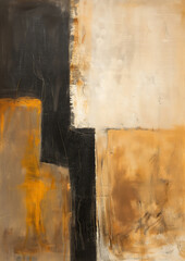 Contemporary Minimalist Art with Earth Tone Colors