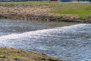 Outdoors late winter early spring copy space background image river park