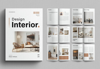 Interior Design Brochure Template - obrazy, fototapety, plakaty