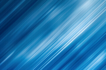 Blue gradient background with stripes.