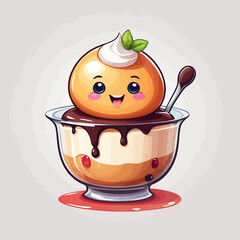 Cute Puding Logo Design Very Cool