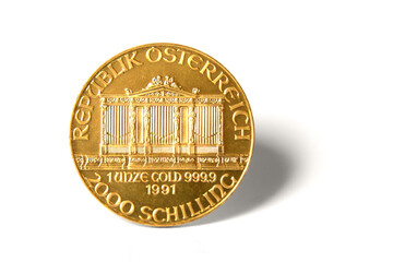 Goldmünze, 1 Unze Wiener Philharmoniker, Rückseite, (Symbolbild)