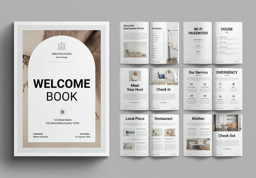 Welcome Book Layout Design Template