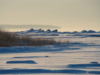 landscape with snow  and ice