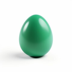 Green Easter Egg isolated on white background