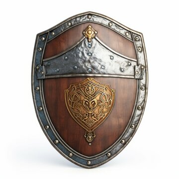 Shield Medieval Weapon isolated on white background