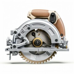 Circular Saw from the hardware store, isolated on white background