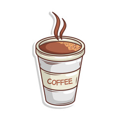 Coffee drink in cup illustration

