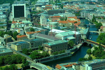 2018.06.14 Berlin, evocative image of the panorama of Berlin 
from the TV Tower at Alexanderplatz