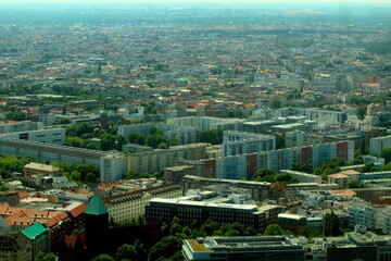 2018.06.14 Berlin, evocative image of the panorama of Berlin 
from the TV Tower at Alexanderplatz
