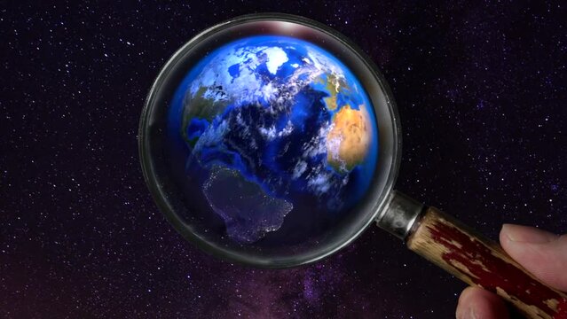 Magnifying Glass seek earth