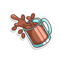 Coffee drink in cup illustration

