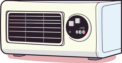 Portable Air Conditioner Vector Illustration