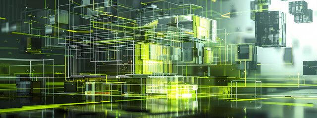 Obraz premium Architectural Matrix: The Blueprint of Tomorrow