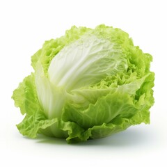 Iceberg lettuce isolated on white background