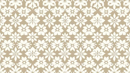 Foto op Canvas Geometric gold and cream wallpaper pattern © grape_vein