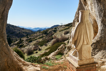 Virgin of Tolox in the Sierra de las Nieves national park in Malaga, Andalusia