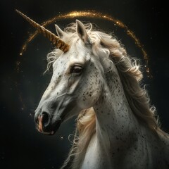 Obraz na płótnie Canvas Heavenly unicorn minimalist
