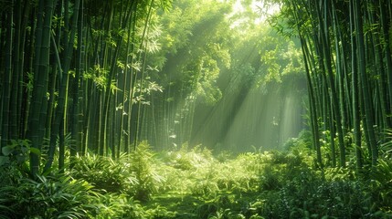Fototapeta na wymiar Forest made of bamboo