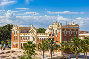 Historic Antic Varador building in the marine harbor of Valencia, Spain
