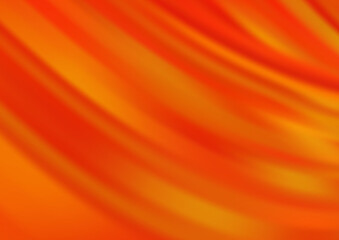 Light Orange vector pattern with liquid shapes.