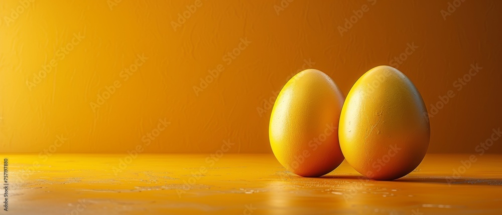 Poster easter holiday. bright blank background with egg. 3d rendering