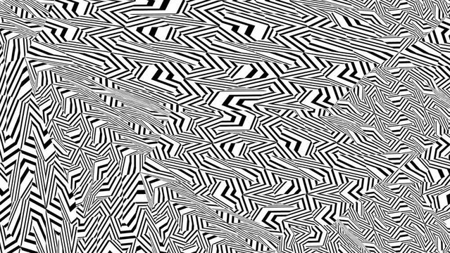 Abstract background with black and white stripes. Seamless loop video.Black pattern.