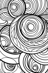 Fototapeta premium A captivating spiral pattern creating an optical illusion effect in a clean monochrome style