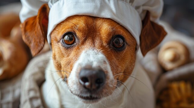 dog in suit Chef 