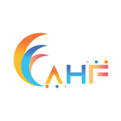 AHF letter technology logo design on white background. AHF creative initials letter business logo concept. AHF uppercase monogram logo and typography for technology, business and real estate brand.
