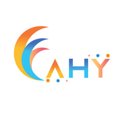 AHY letter technology logo design on white background. AHY creative initials letter business logo concept. AHY uppercase monogram logo and typography for technology, business and real estate brand.
