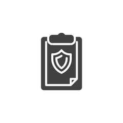 Insurance document vector icon