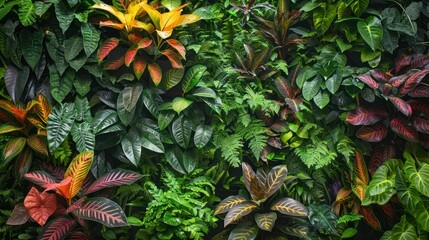 Obraz premium The strategic arrangement of plants enhances the sense of depth and dimension in the design.