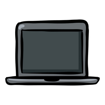 Laptop Hand Drawn Doodle Icon