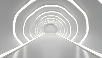 White Background 3D Room Light Abstract Space Tech