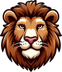 lion head face vector icon