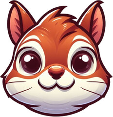 cartoon Squirrel face icon