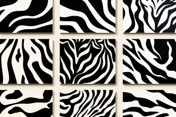design of new york tite collection with black and white abstract animal design isolated pattern background vector