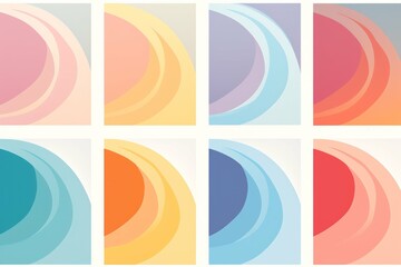 rainbow style vector backgrounds set of 4