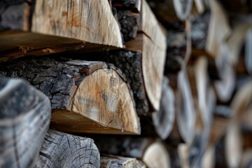 Stack of Logs Arranged Neatly