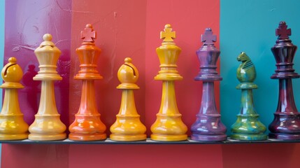Pop of Color with Chess Set
