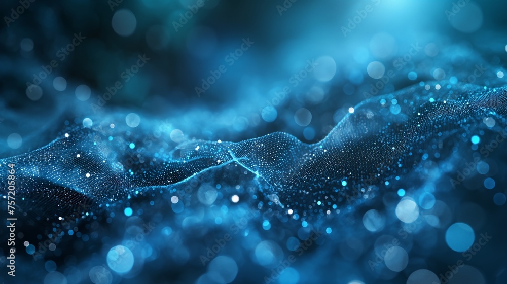 Poster abstract technology particles mesh background