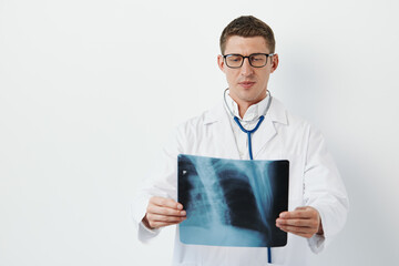 Man medical physician medicine professional hospital health diagnosis clinical care doctor...