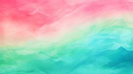 Obraz premium Abstract ombre watercolor background with Watermelon pink, Lime green, Turquoise