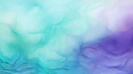 Fototapeta na wymiar Abstract ombre watercolor background with Turquoise, Teal blue, Lavender