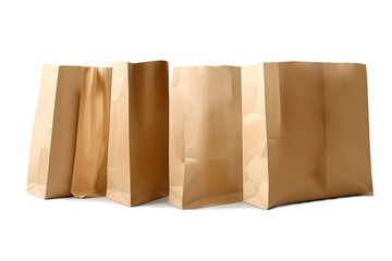paper bag isolated on white.