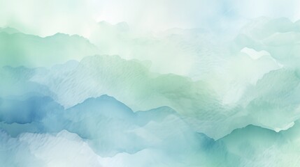 Abstract ombre watercolor background with Sage green, Sky blue, Light gray