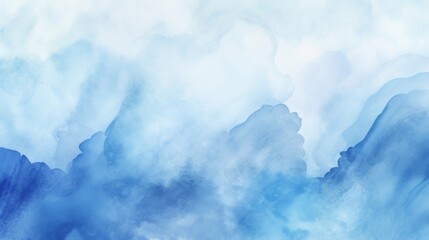 Abstract ombre watercolor background with Royal Blue, Sky Blue, White